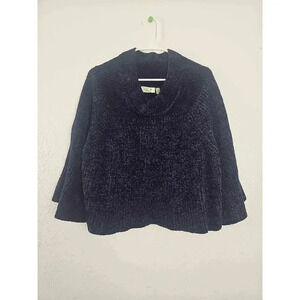 RD Style Women's Blue Flare Sleeve Textured Pullover Sweater XS